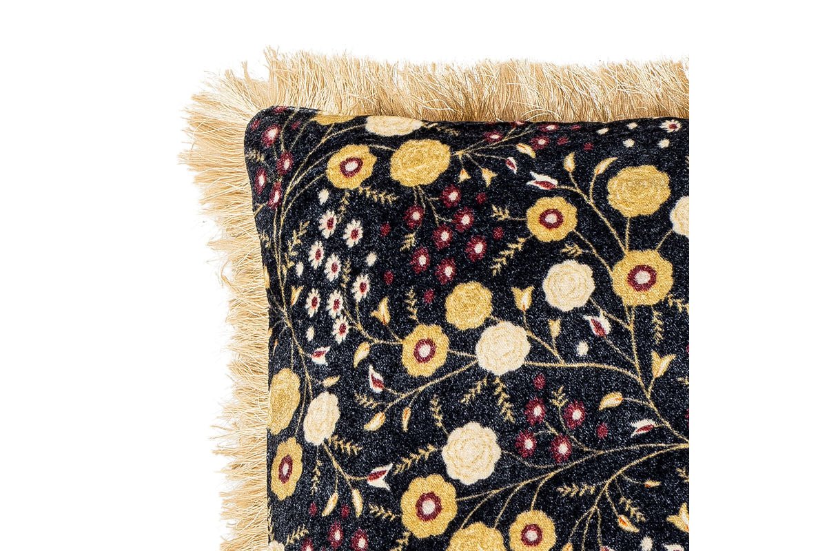 Decorative Cushion Cara - made of Viscose in the Color Blue