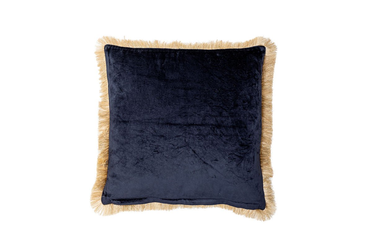 Decorative Cushion Cara - made of Viscose in the Color Blue