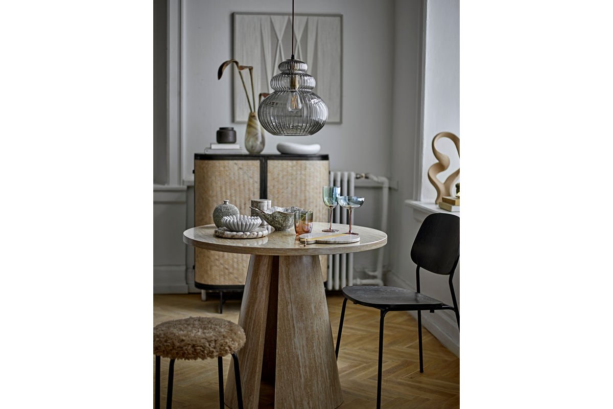 Pendant Light Dana – Gray Glass with Gold Frame