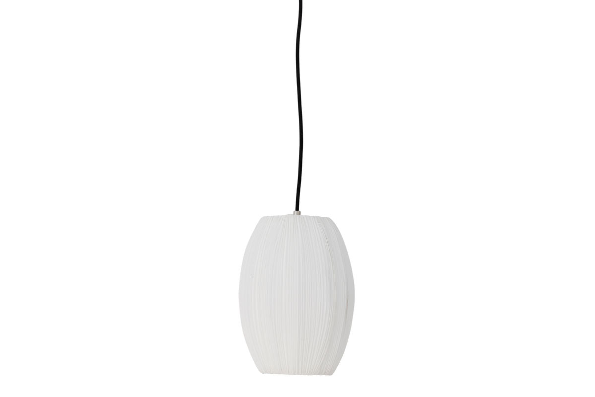 Pendant lamp Mima – fabric shade in soft White