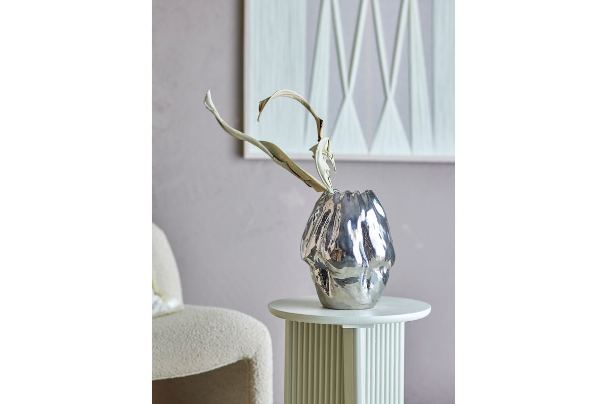 Vase "Argon" – Silver Stoneware