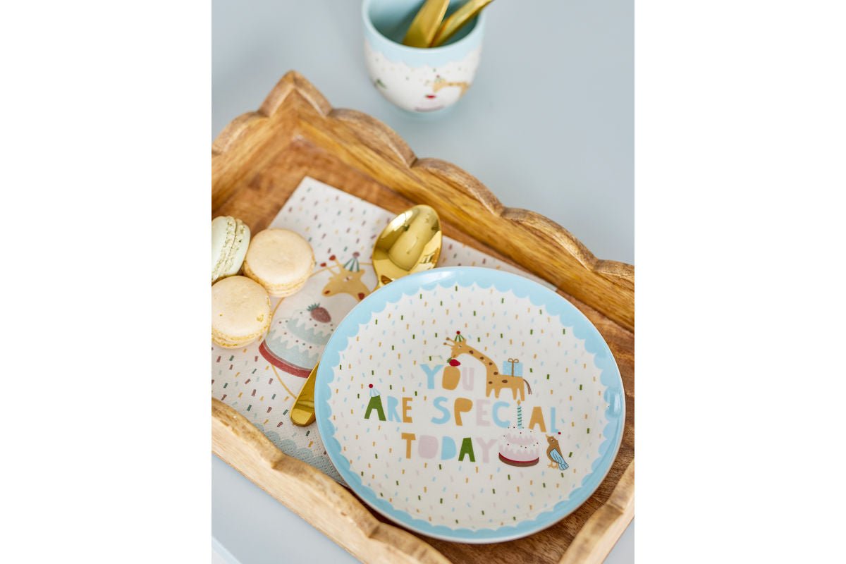 Eirvik Plate – Blue, made of stoneware