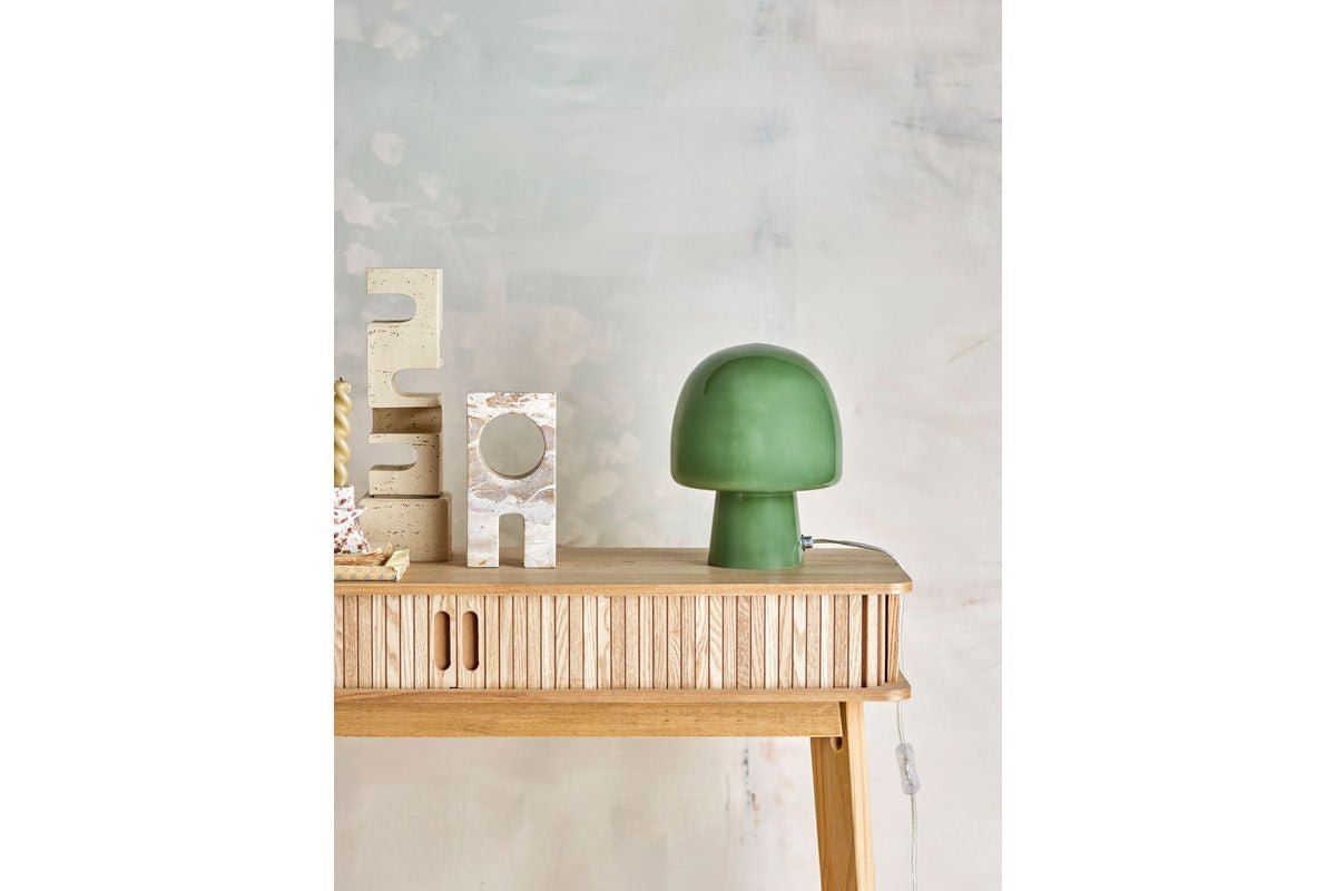 Table lamp Nysa – Glass light in organic mushroom shape