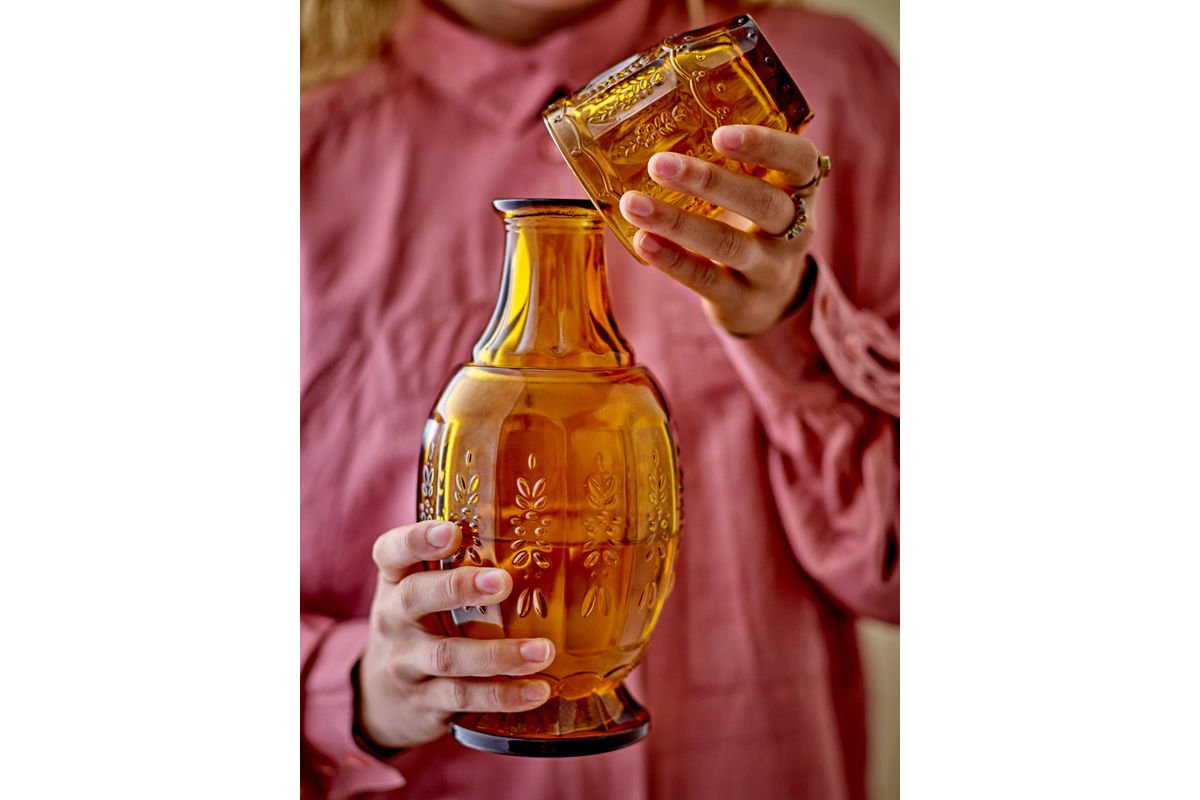 Decanter & Glass Set Lior – Glass in Warm Amber Tone