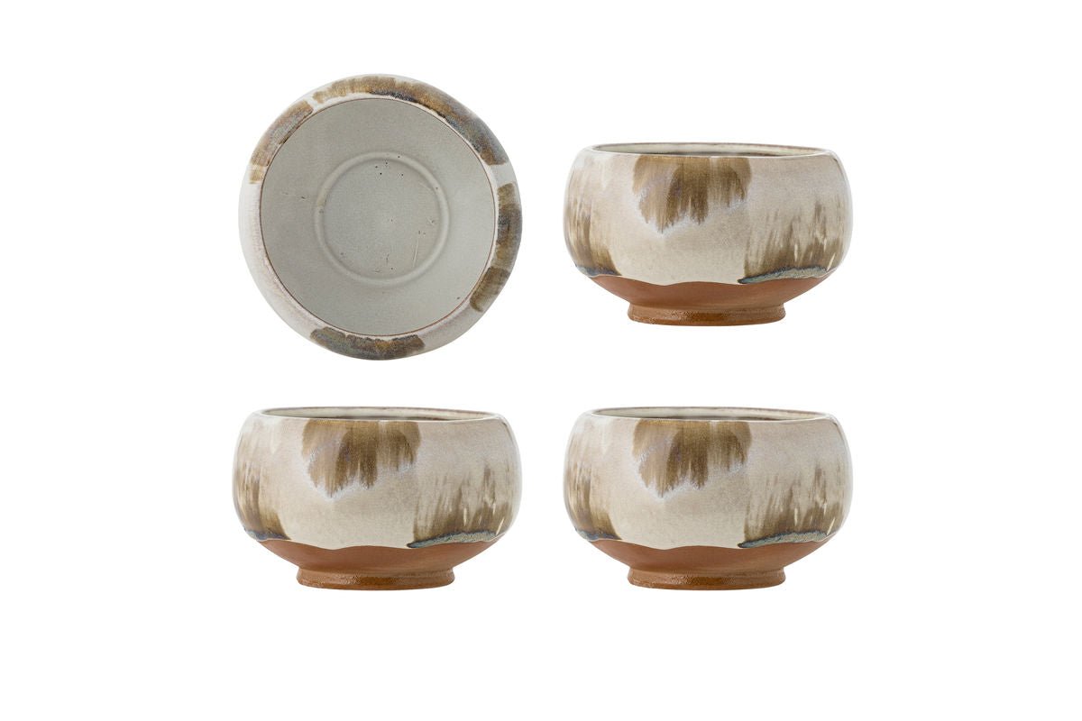 Schalen Isa – Reaktive Glasur in Naturtönen (4er-Set)