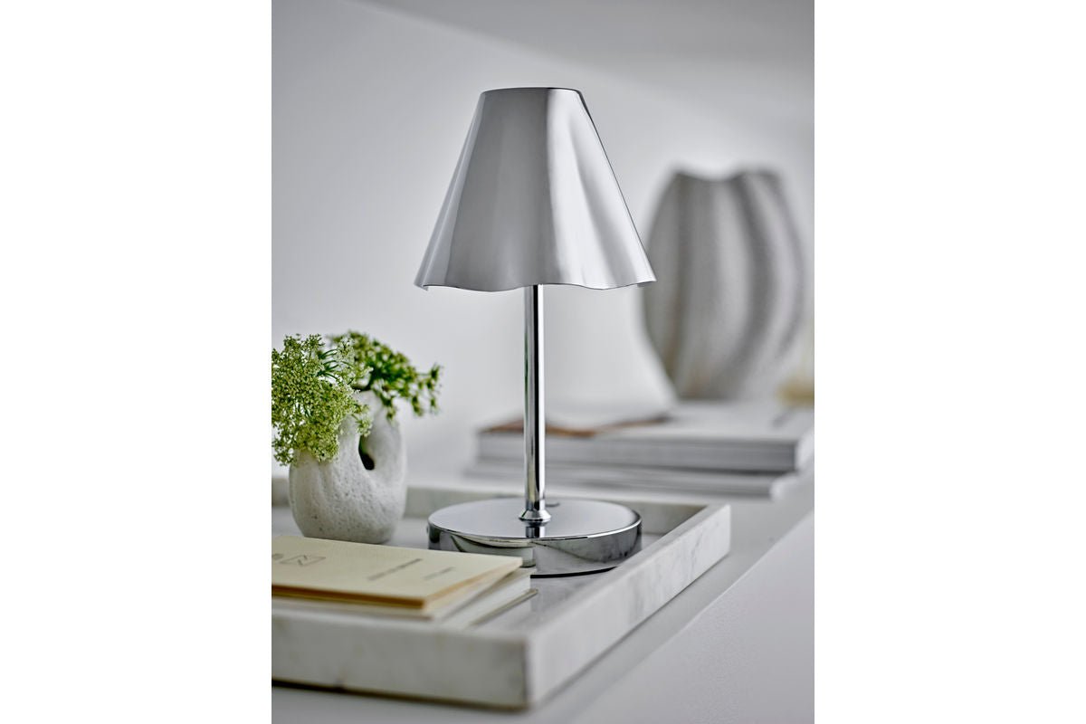 Vase Zola - White, made of stoneware, round