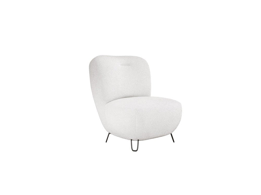 Designer armchair Tokyo in bouclé