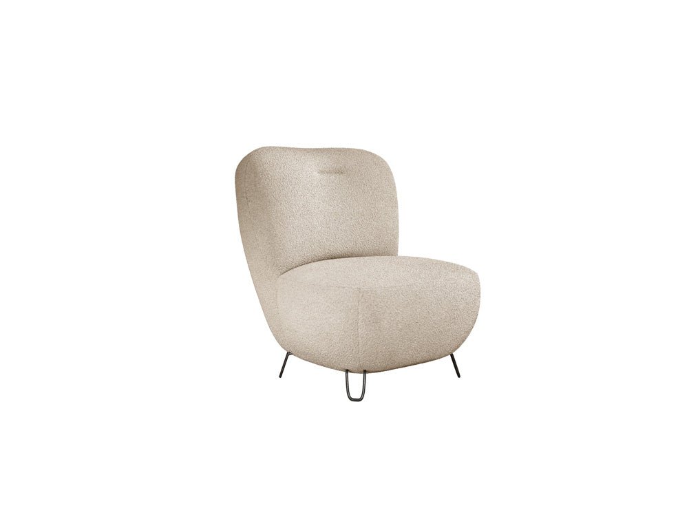 Designer armchair Tokyo in bouclé