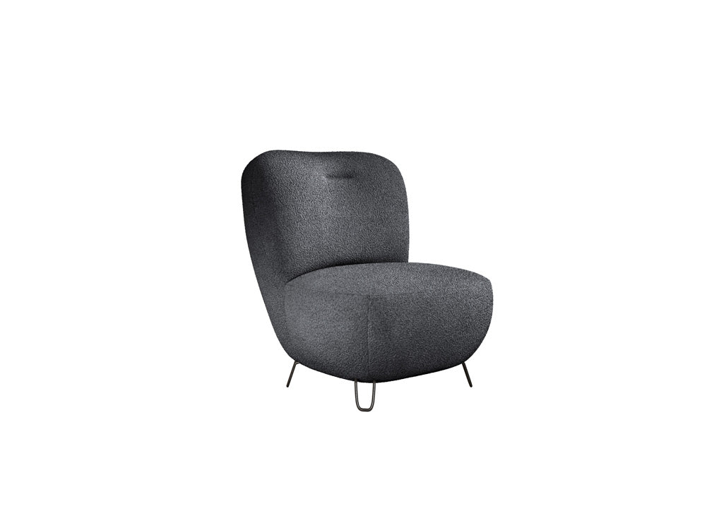 Designer armchair Tokyo in bouclé
