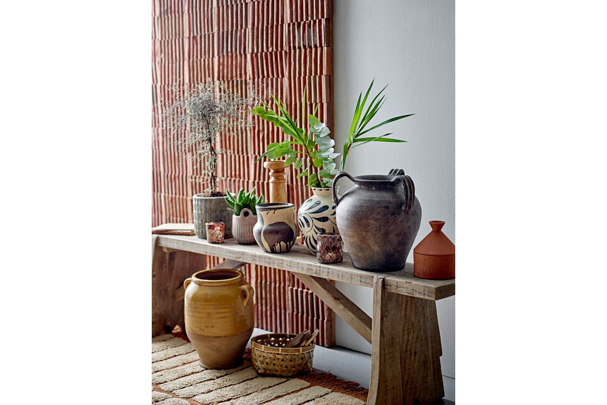 Flower Pot Tinos – Rustic Ceramic Look in Shades of Gray