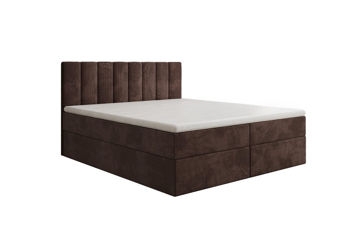 Sofia box spring bed in Corduroy with storage
