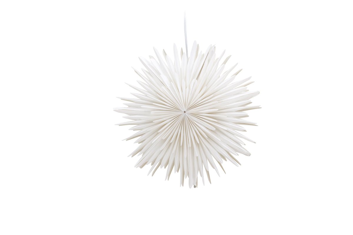 Christmas ceiling light Lyra - ⌀ 35 cm in White & Brown