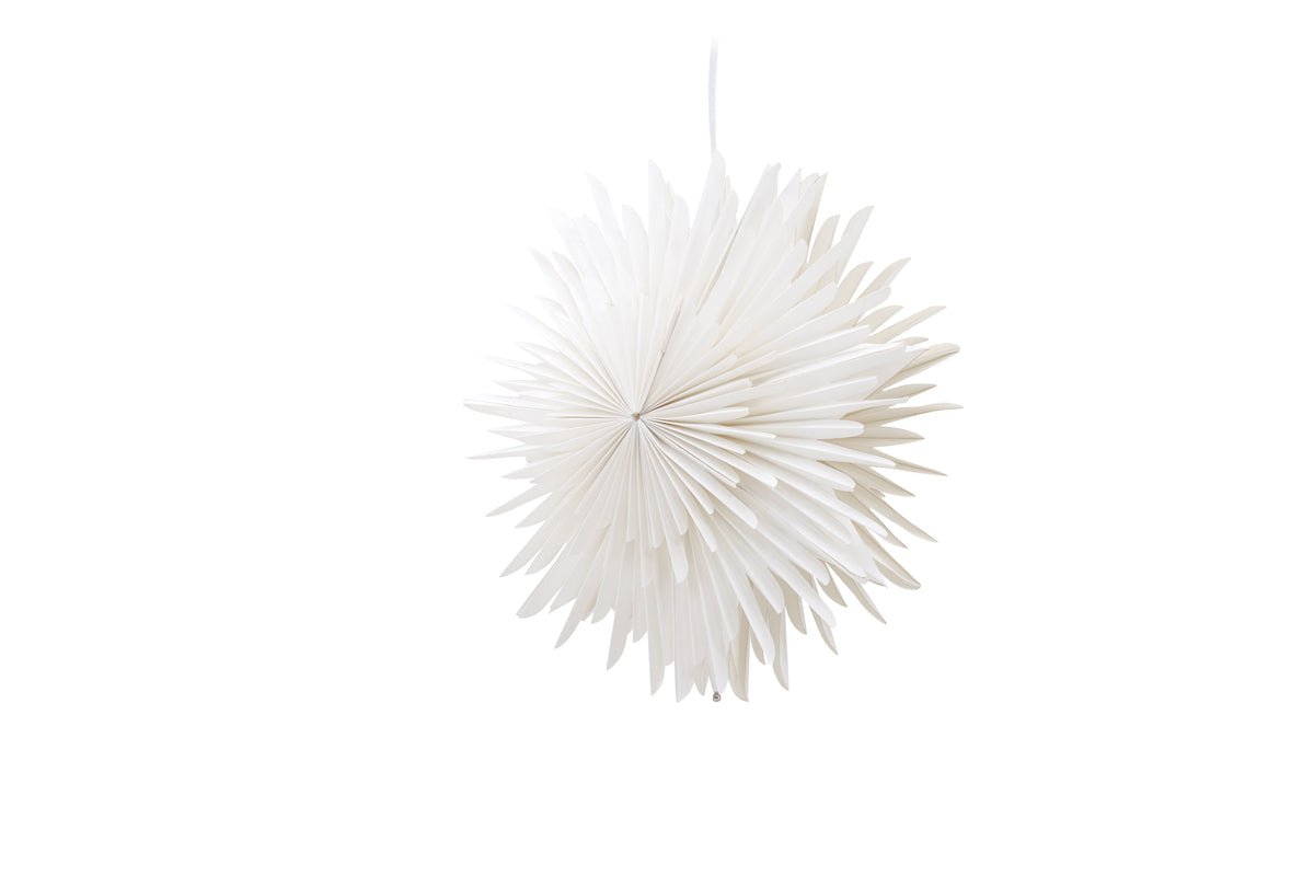Christmas ceiling light Lyra - ⌀ 35 cm in White & Brown