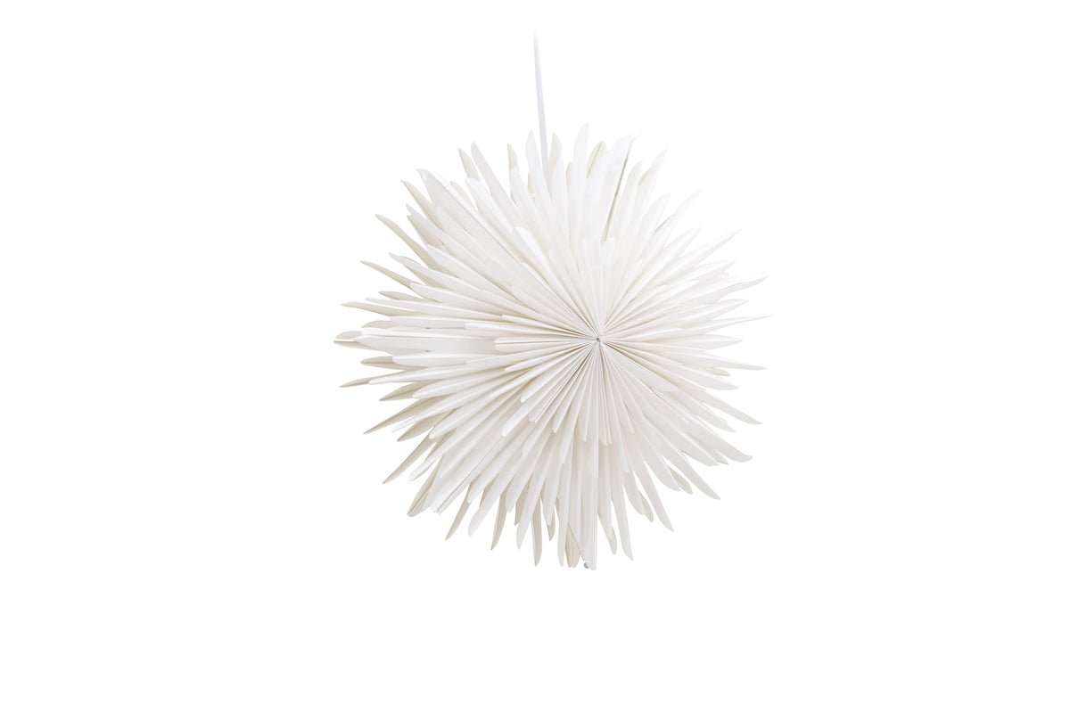 Christmas ceiling light Lyra - ⌀ 35 cm in White & Brown