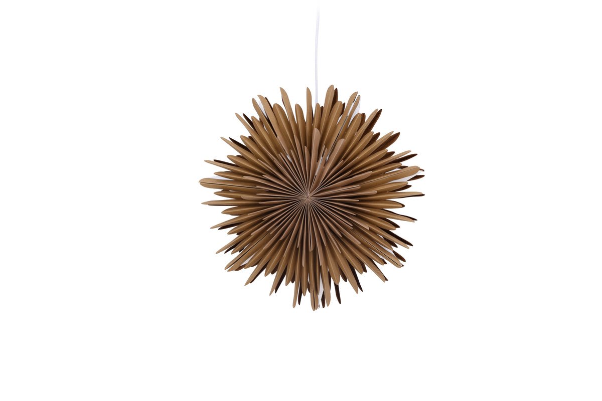 Christmas ceiling light Lyra - ⌀ 35 cm in White & Brown