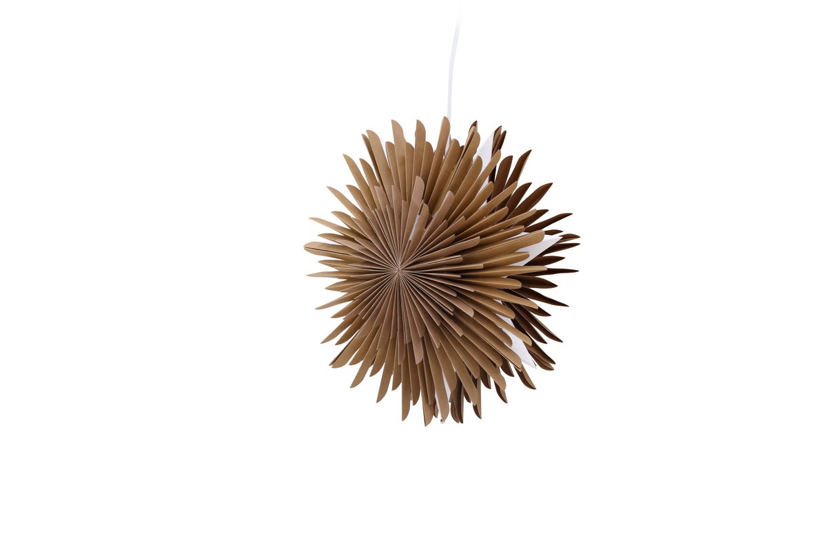 Christmas ceiling light Lyra - ⌀ 35 cm in White & Brown