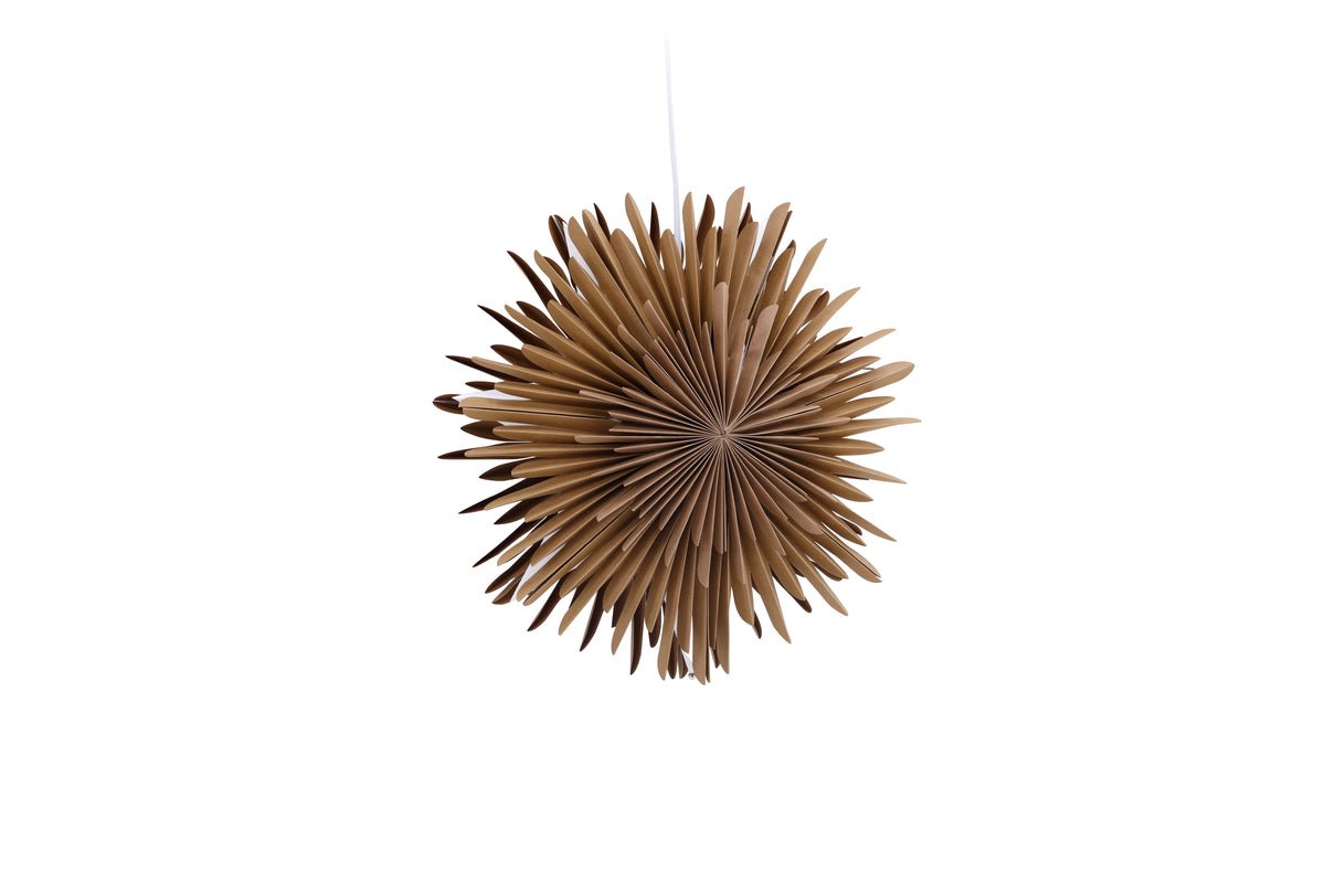 Christmas ceiling light Lyra - ⌀ 35 cm in White & Brown