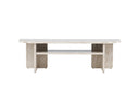 Designer TV lowboard Larenzo - Beige in marble look