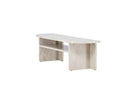 Designer TV lowboard Larenzo - Beige in marble look