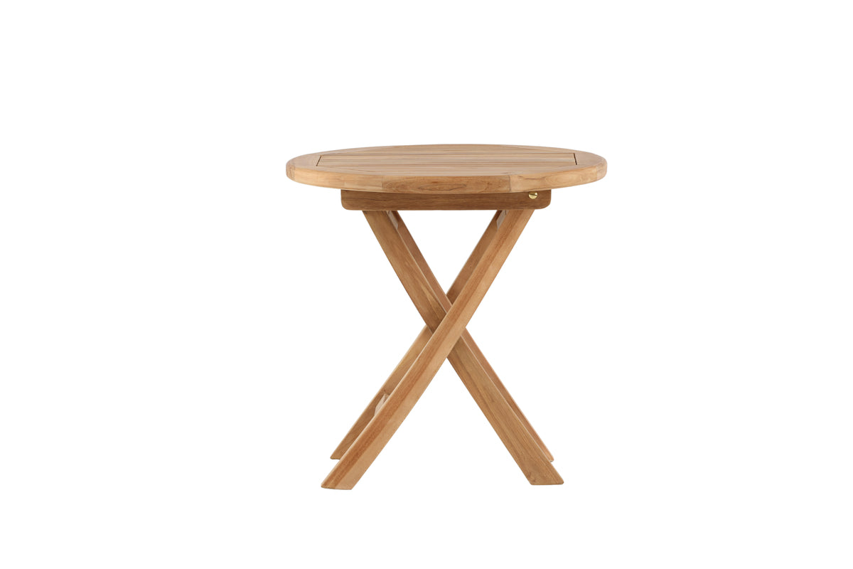 Coffee Table Hans - Ø50 with Teak Wood in Natural Look