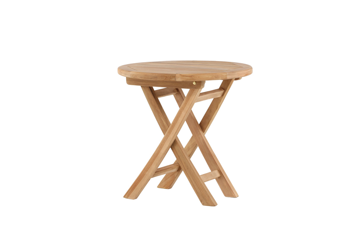 Coffee Table Hans - Ø50 with Teak Wood in Natural Look