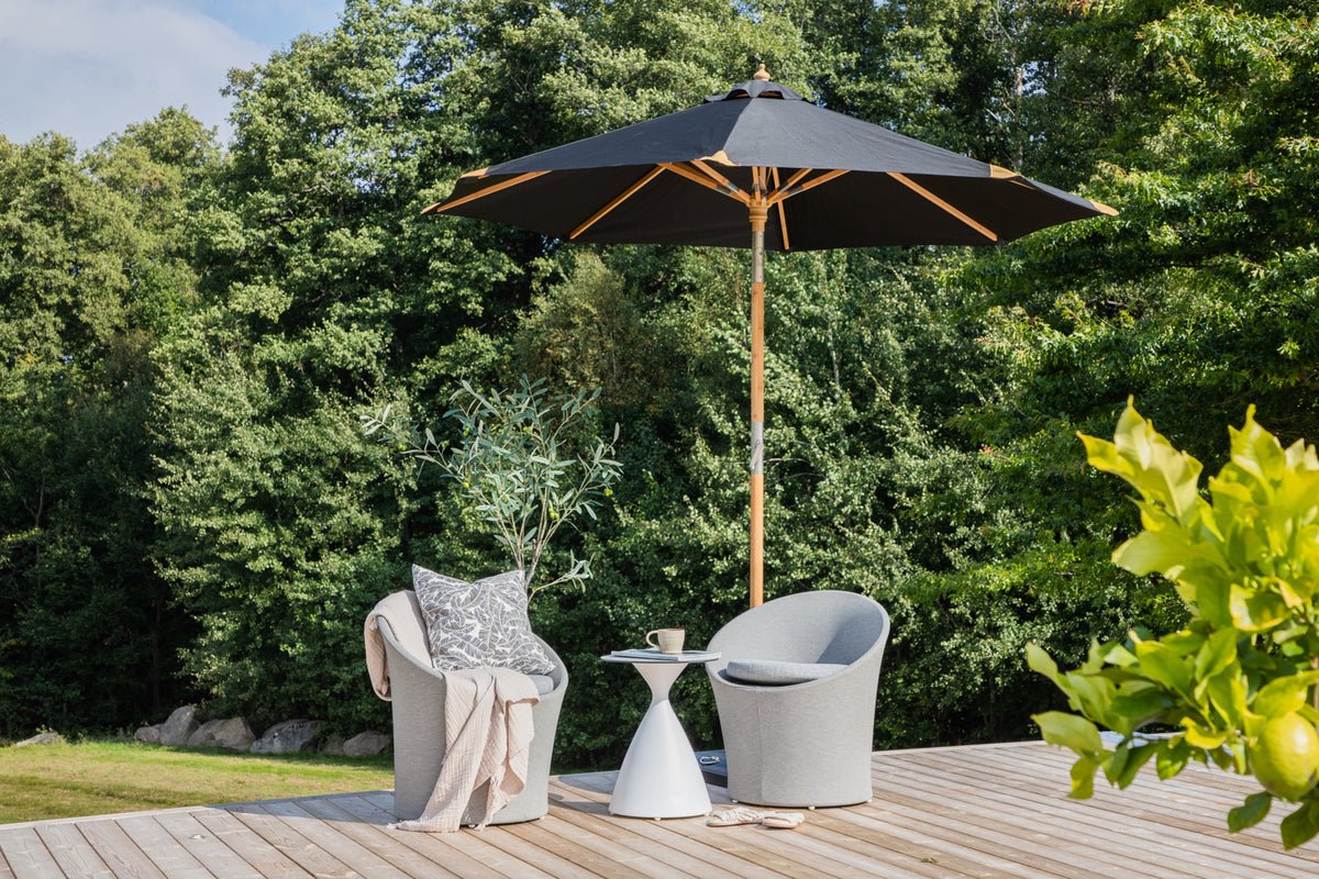 Garden Sun Umbrella Boho – Ø270 cm available in Black or Gray