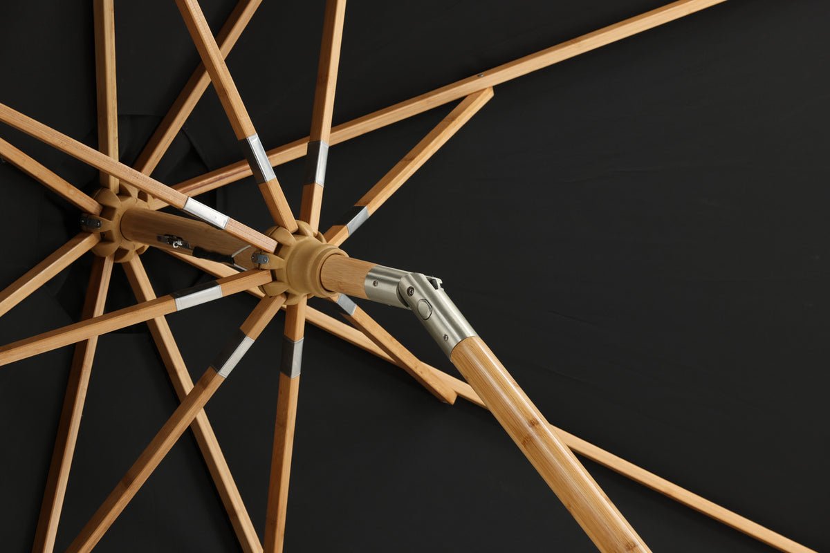 Garden Sun Umbrella Boho – Ø270 cm available in Black or Gray