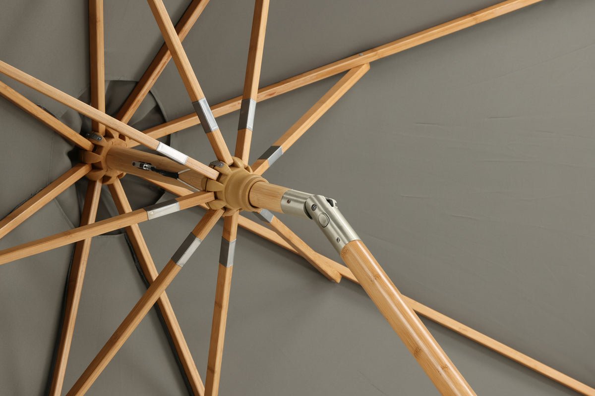 Garden Sun Umbrella Boho – Ø270 cm available in Black or Gray