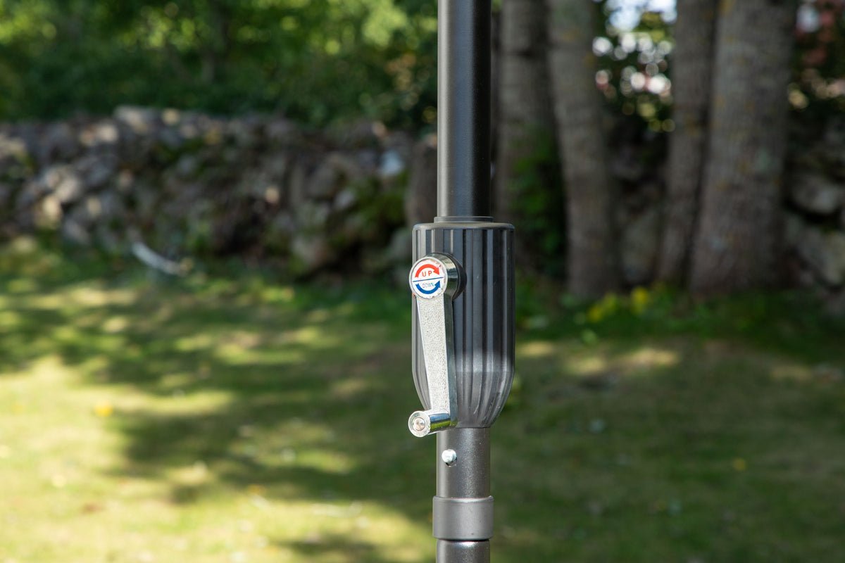 Garden Parasol Palma – Ø270 cm available in White, Black, Gray, and Blue