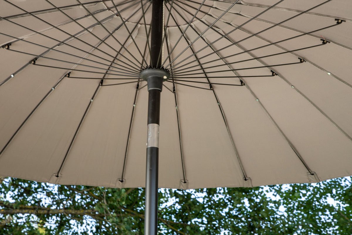 Garden Parasol Palma – Ø270 cm available in White, Black, Gray, and Blue