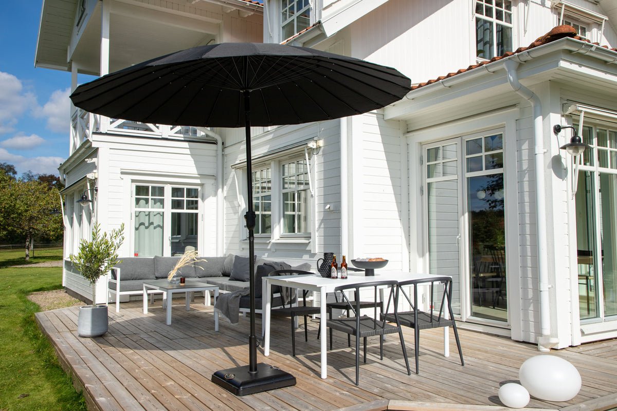 Garden Parasol Palma – Ø270 cm available in White, Black, Gray, and Blue