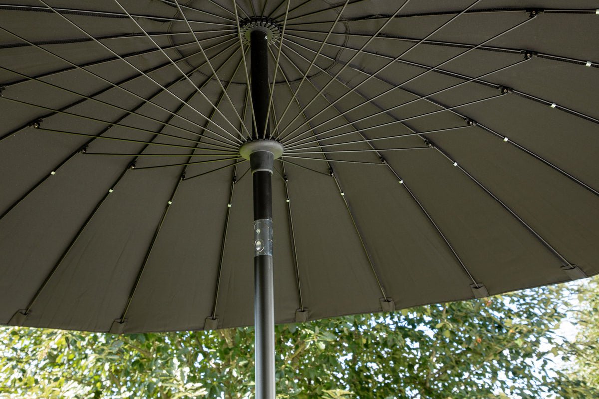 Garden Parasol Palma – Ø270 cm available in White, Black, Gray, and Blue