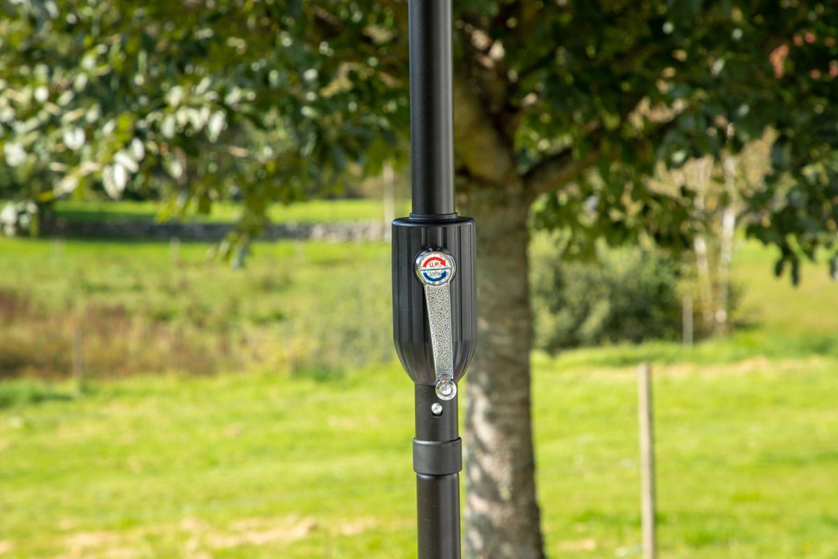 Garden Parasol Palma – Ø270 cm available in White, Black, Gray, and Blue