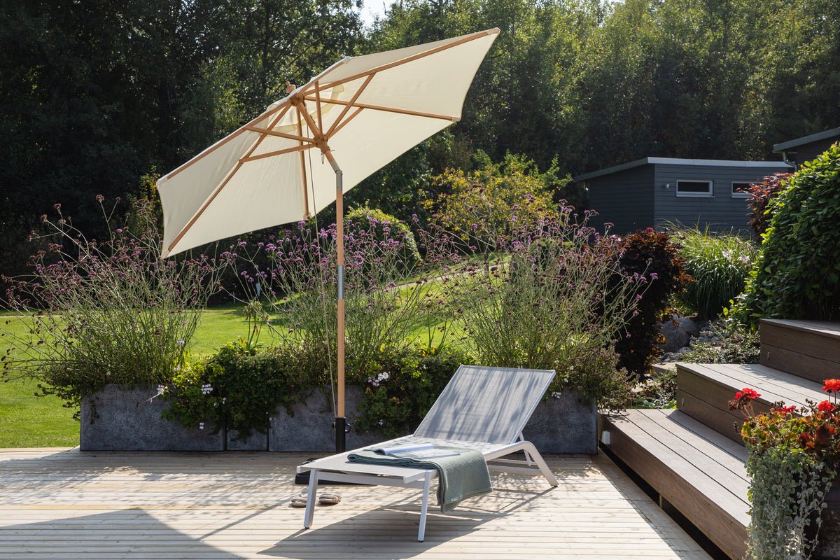 Garden Parasol Valenza – Ø250 cm in Black or White