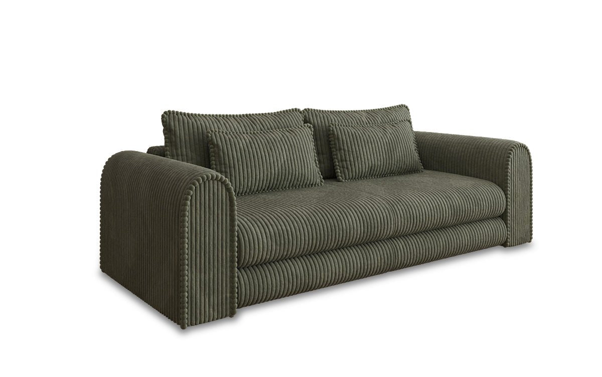 Designer Sofa Lil Buddy 3-seater with sleeping function and storage in wide corduroy