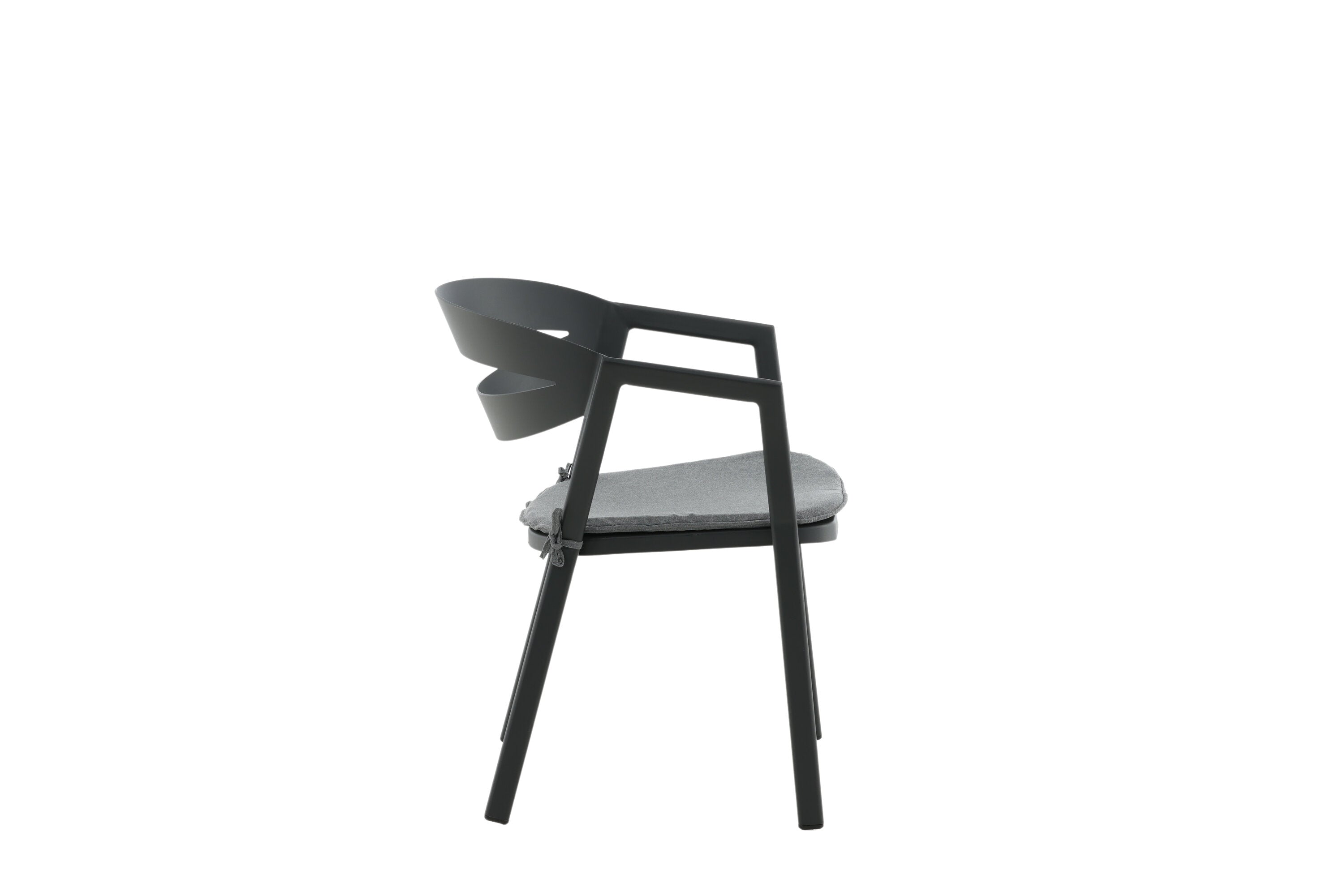 Garden chair Sylt - made of aluminum in Black