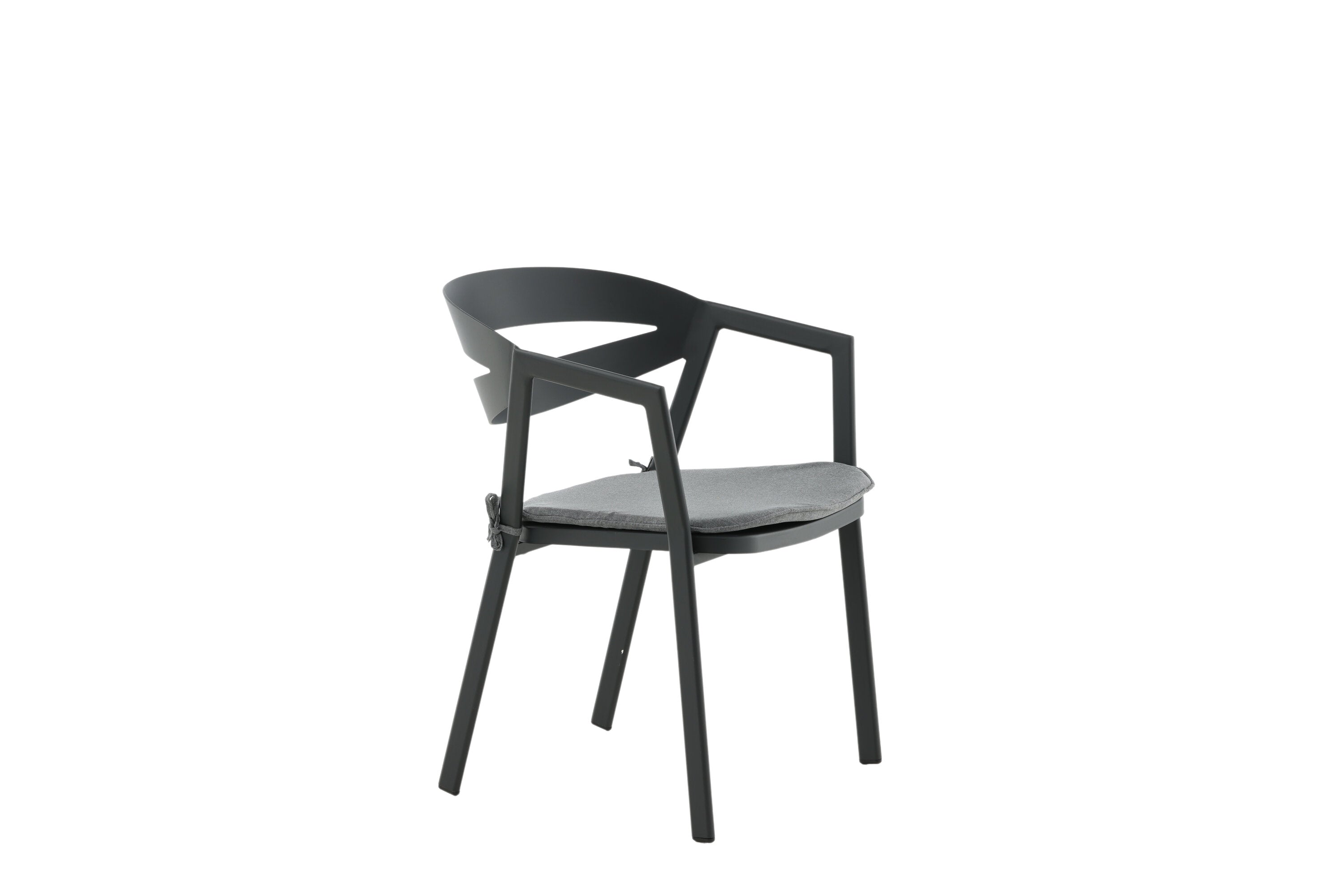 Garden chair Sylt - made of aluminum in Black