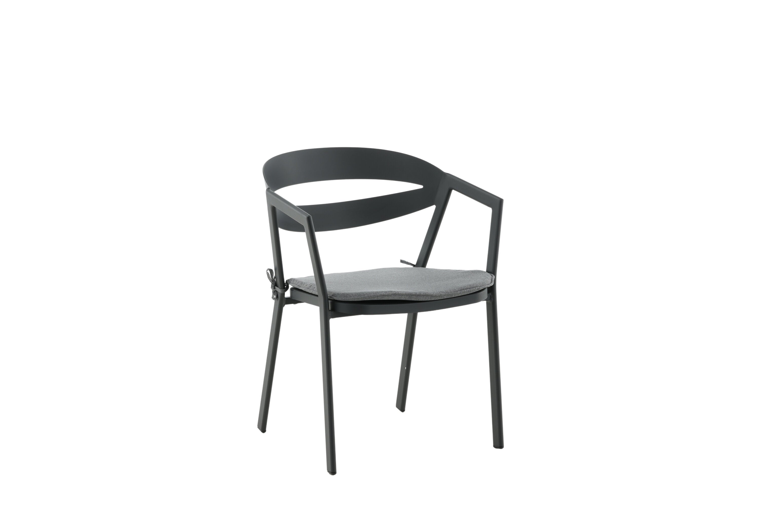 Garden chair Sylt - made of aluminum in Black