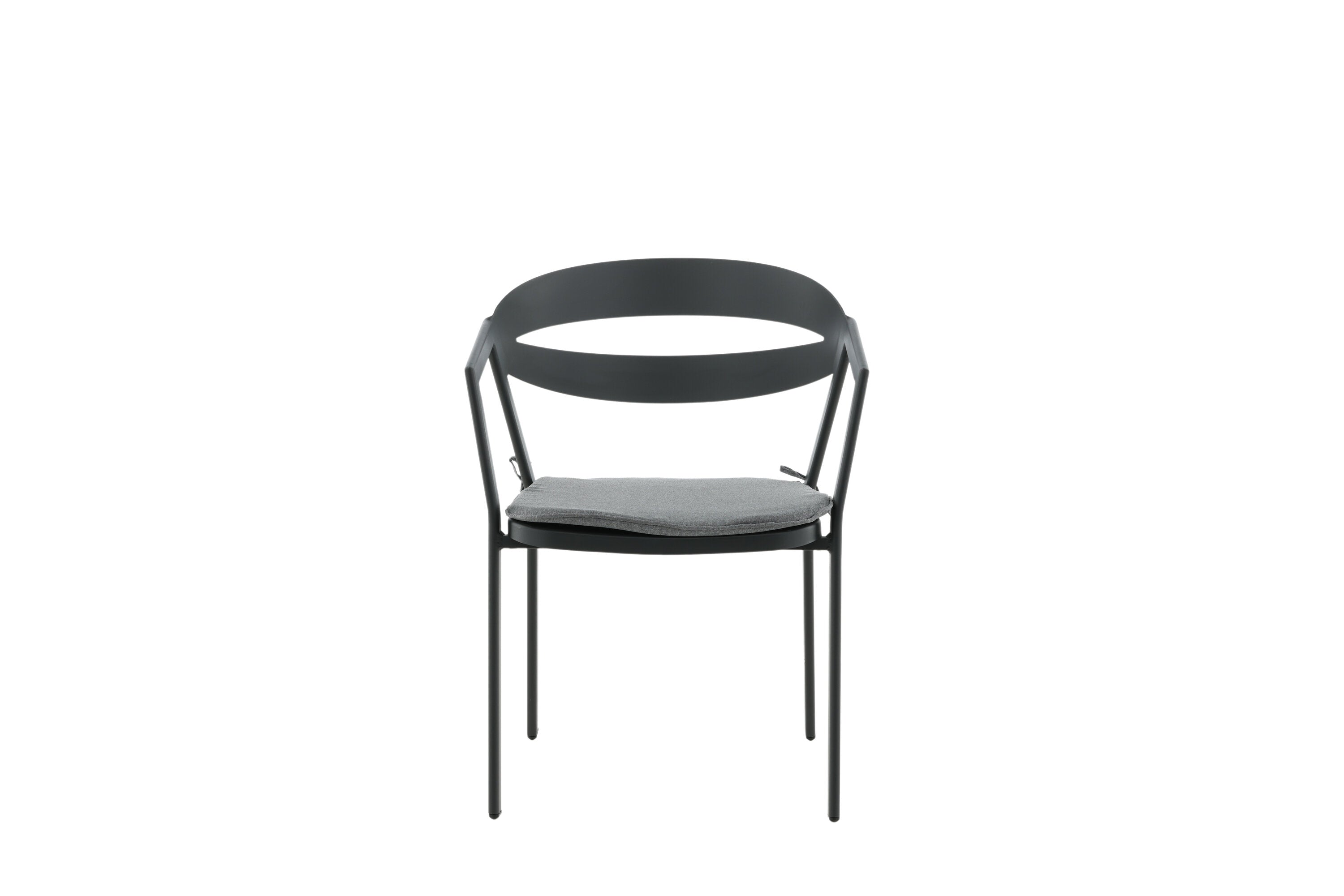 Garden chair Sylt - made of aluminum in Black