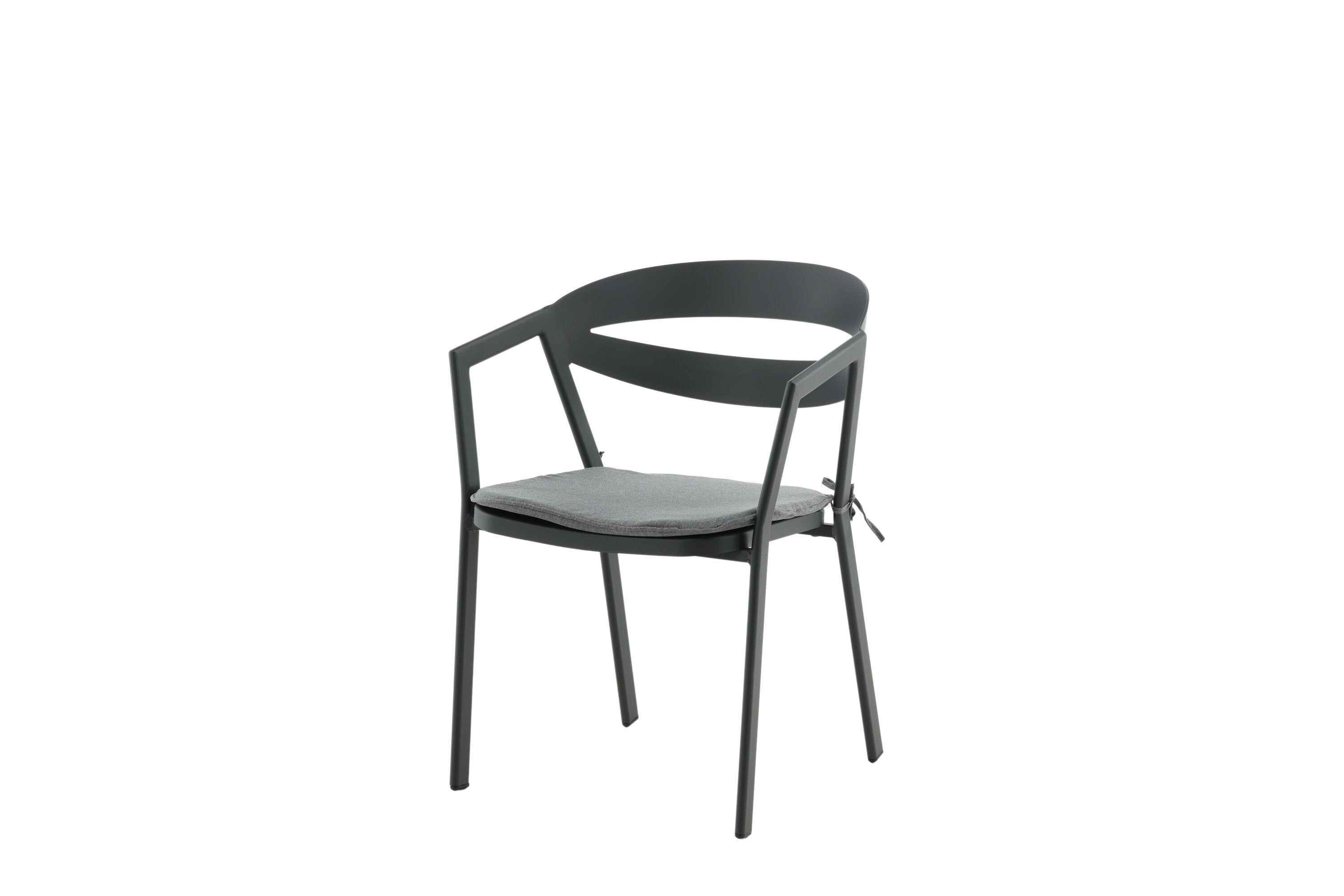 Garden chair Sylt - made of aluminum in Black