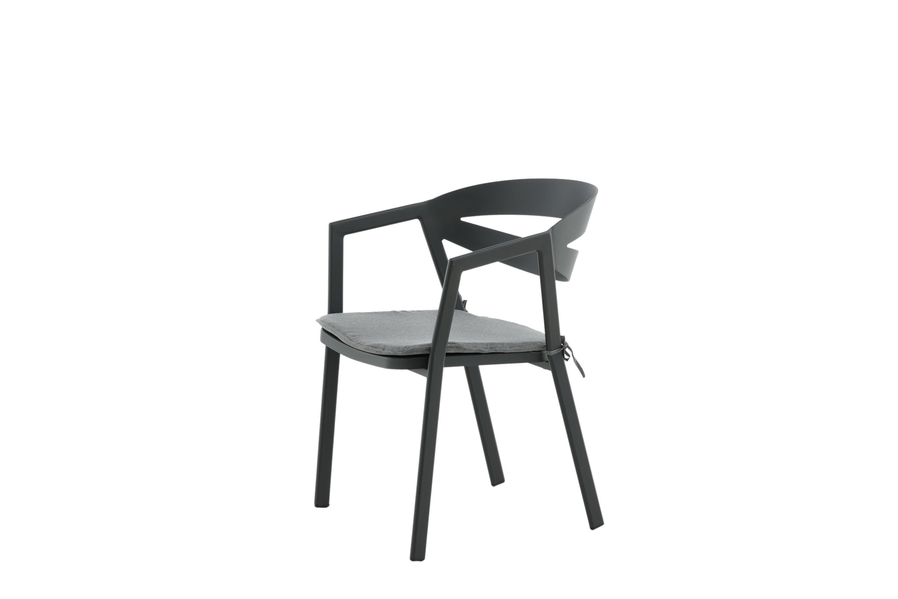 Garden chair Sylt - made of aluminum in Black