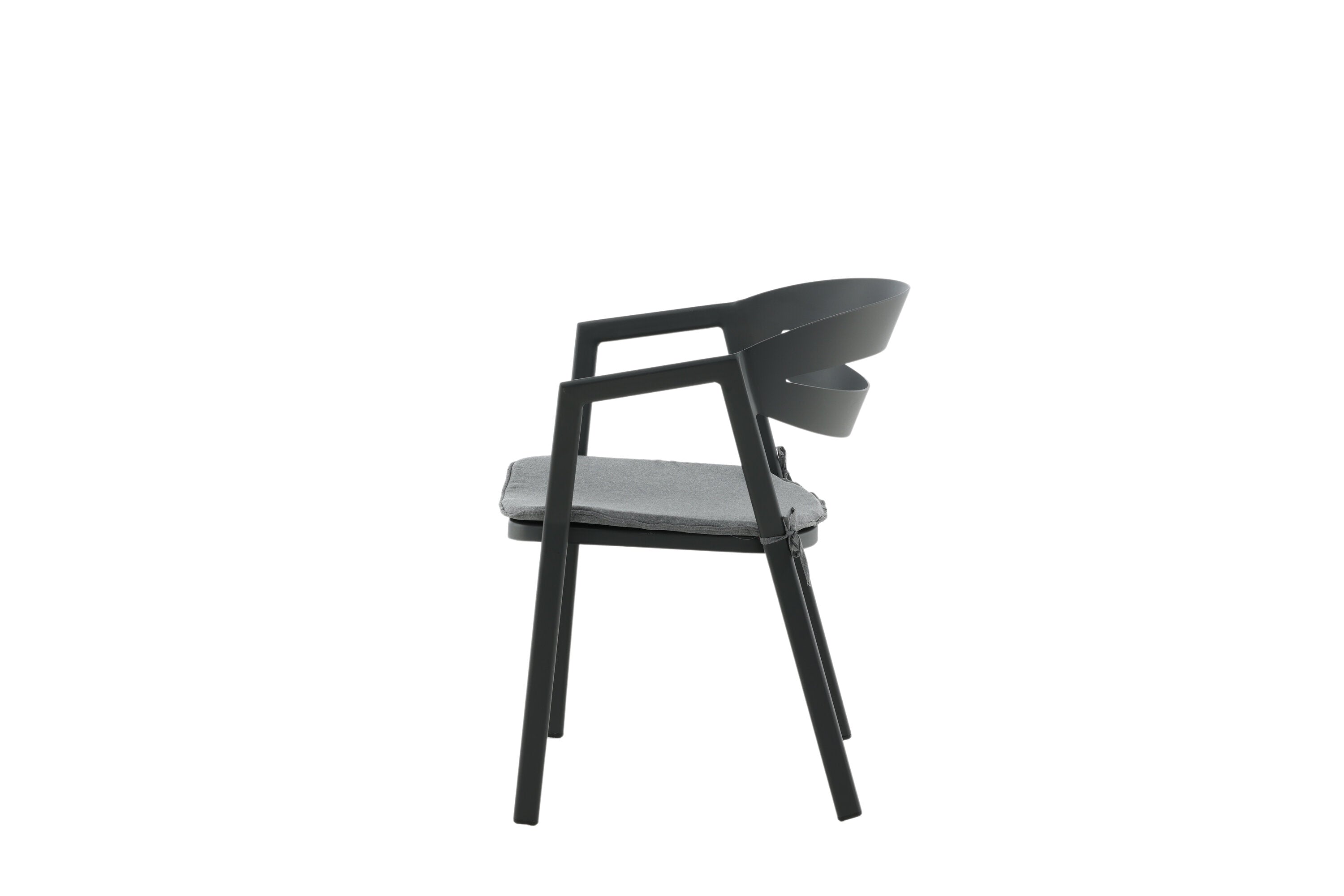 Garden chair Sylt - made of aluminum in Black