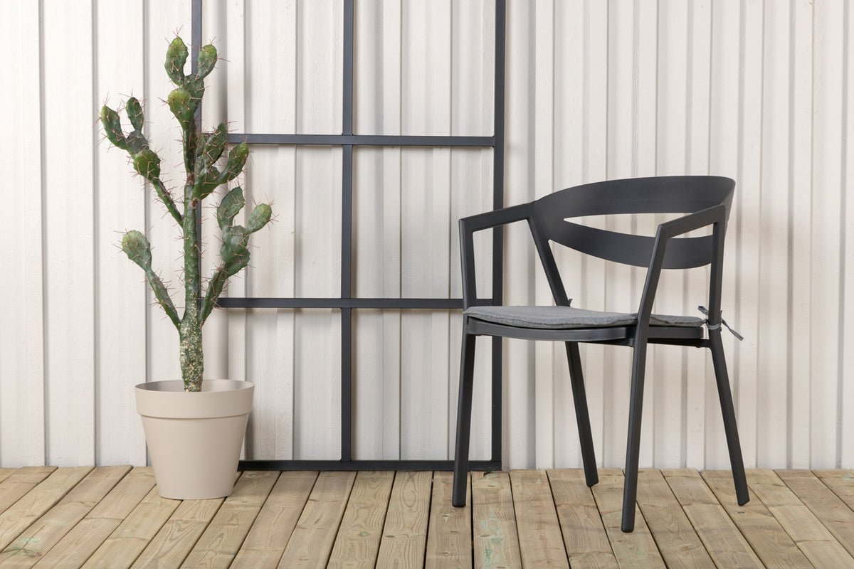 Garden chair Sylt - made of aluminum in Black