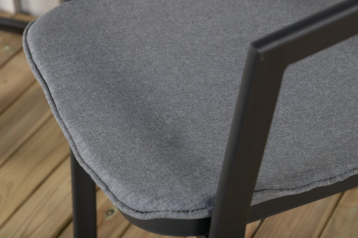 Garden chair Sylt - made of aluminum in Black