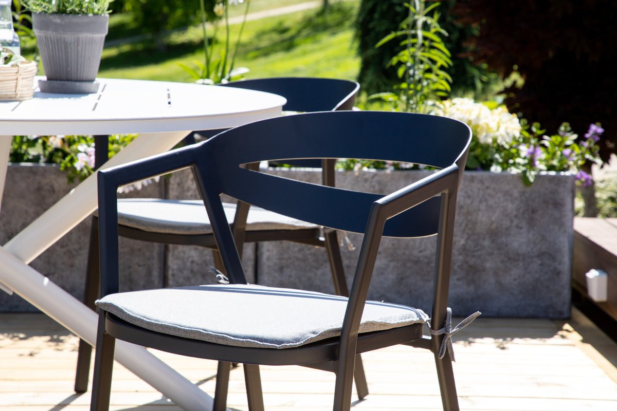 Garden chair Sylt - made of aluminum in Black