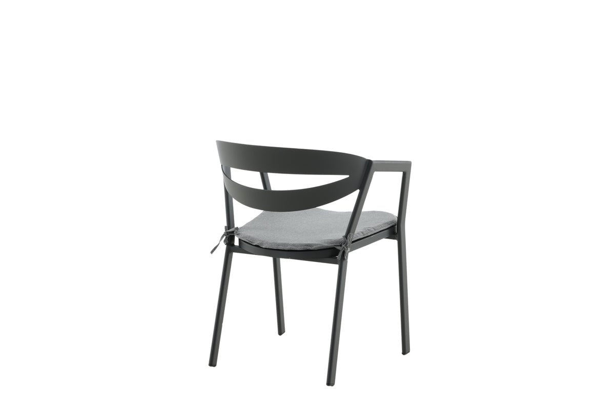 Garden chair Sylt - made of aluminum in Black