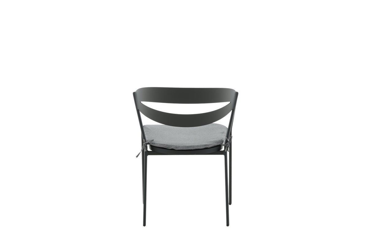 Garden chair Sylt - made of aluminum in Black