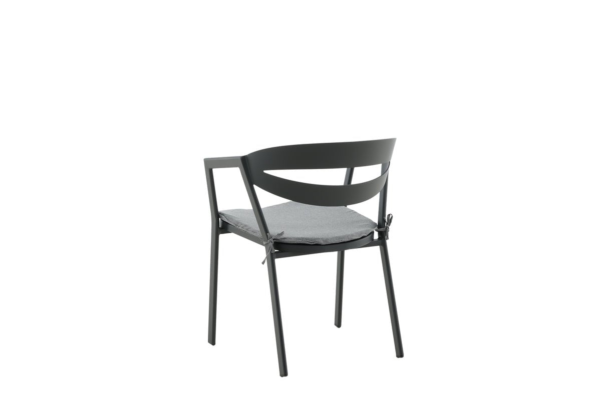 Garden chair Sylt - made of aluminum in Black