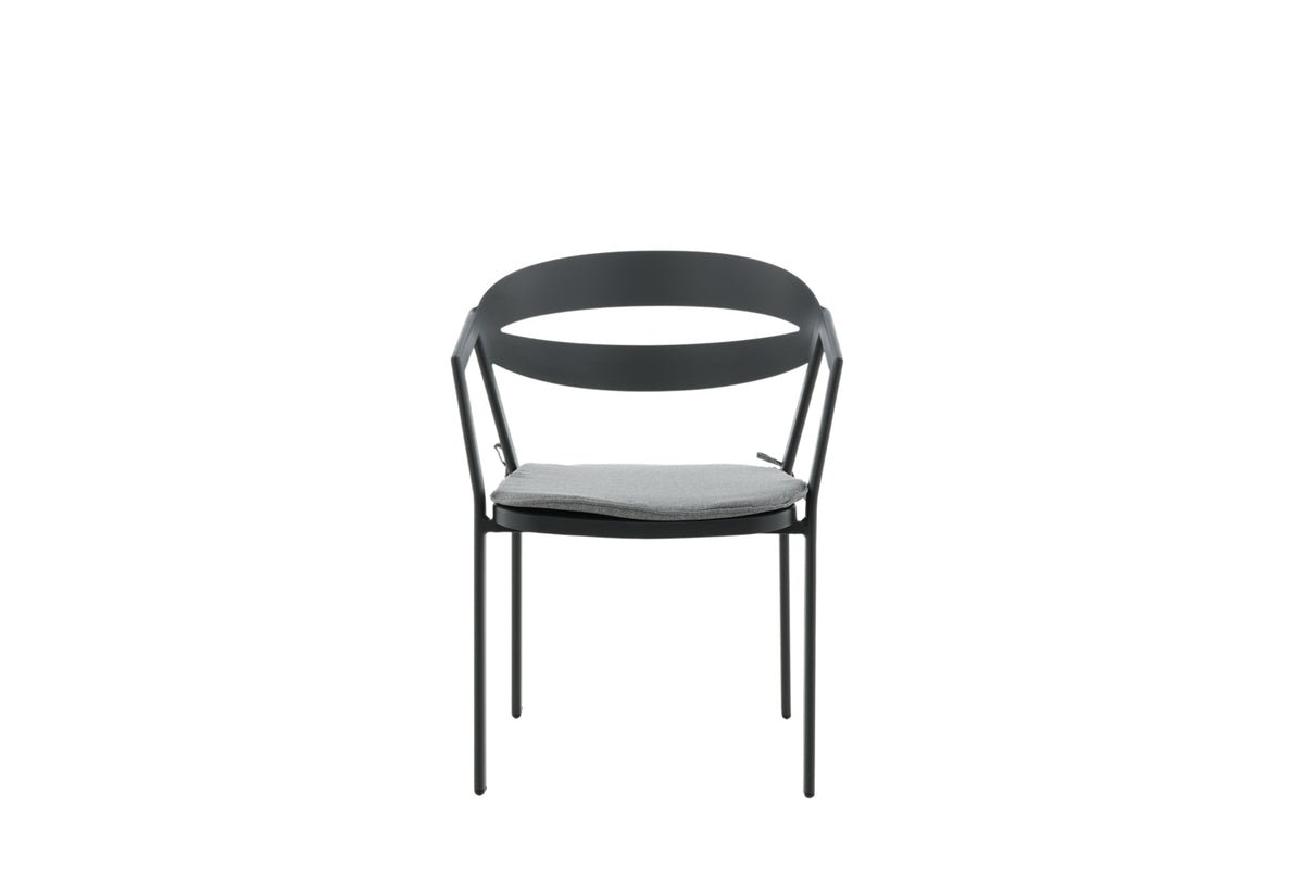 Garden chair Sylt - made of aluminum in Black