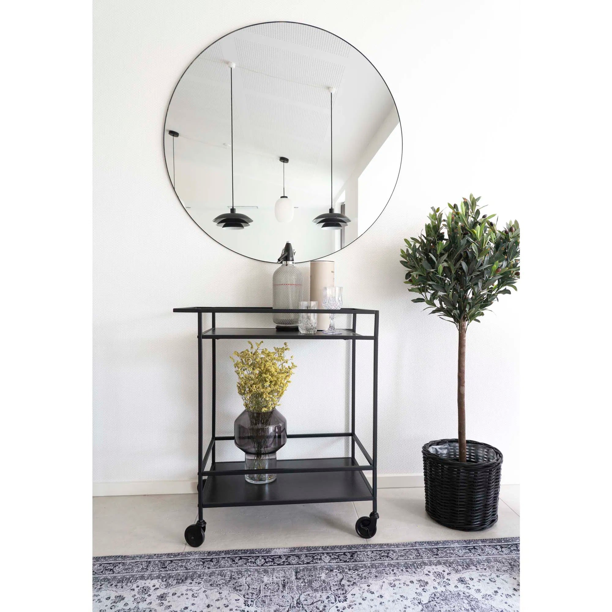 Quarto Serving Cart with Metal Frame
